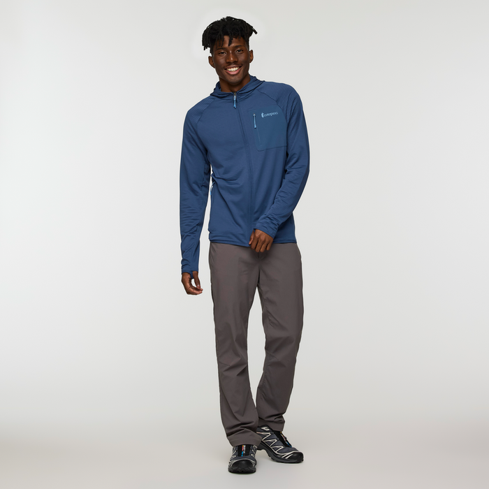 Otero Fleece Full-Zip Hooded Jacket - Men's, Deep Sea, Model Nicolas