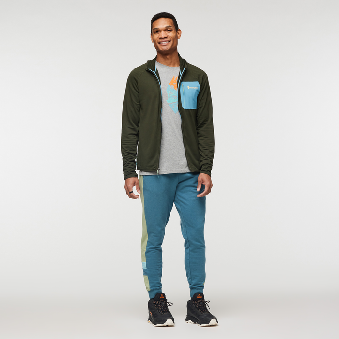 Otero Fleece Full-Zip Hooded Jacket - Men's, Woods, Model Jason