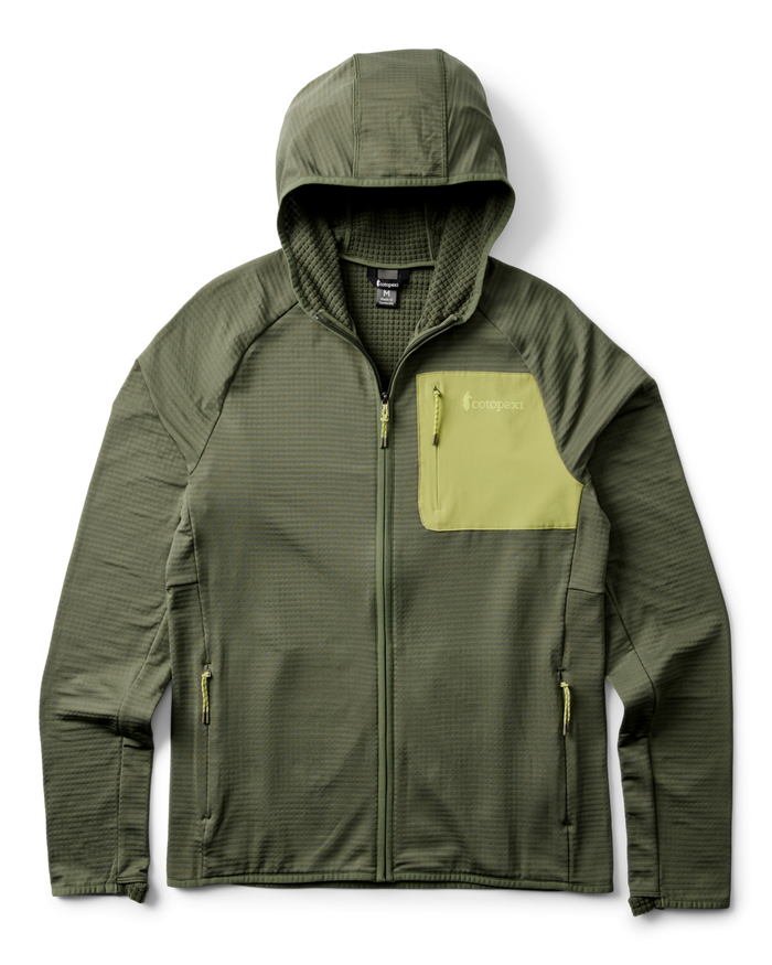 Otero Fleece Full-Zip Hooded Jacket - Men's, Fatigue