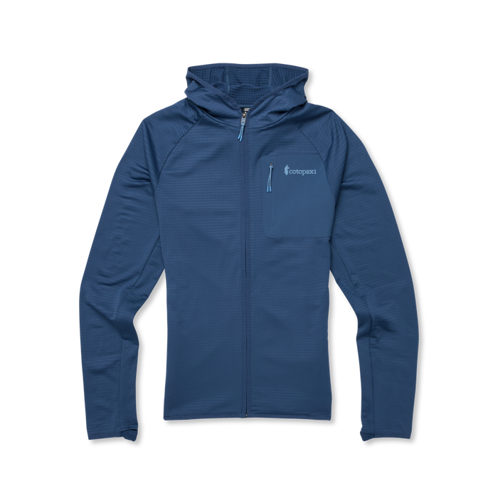 Otero Fleece Full-Zip Hooded Jacket - Men's, Deep Sea, Model Nicolas