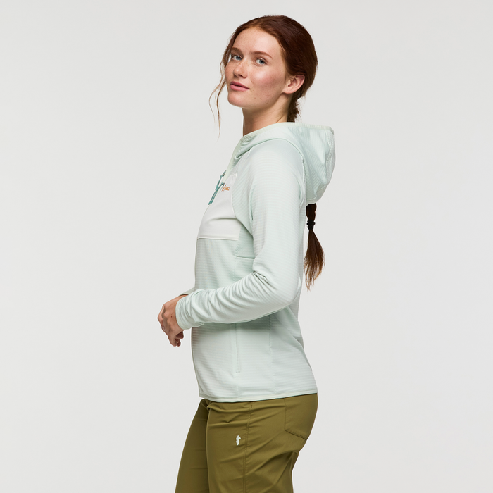 Otero Fleece Full-Zip Hooded Jacket - Women's, Foam, Model Caitlyn