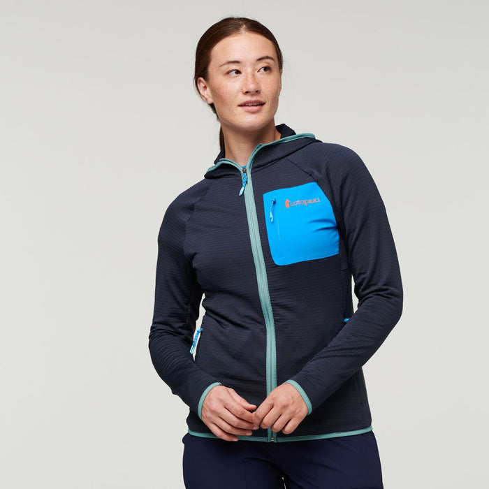 Otero Fleece Full-Zip Hooded Jacket - Women's, Graphite, Model Aya