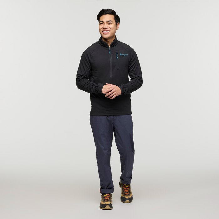 Otero Fleece Half-Zip Pullover - Men's, Cotopaxi Black, Model Justin