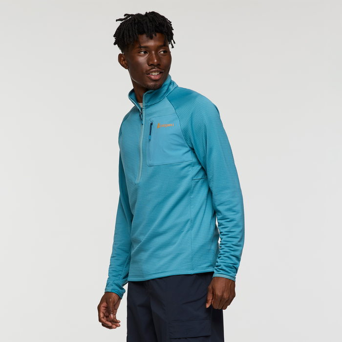 Otero Fleece Half-Zip Pullover - Men's, Drizzle, Model Nicolas