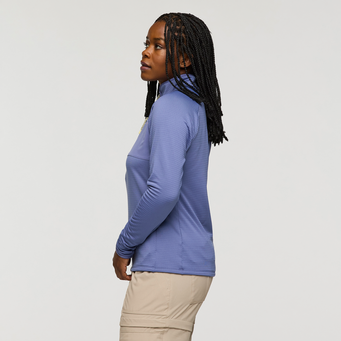 Otero Fleece Half-Zip Pullover - Women's, Blue Smoke, Model Nadine