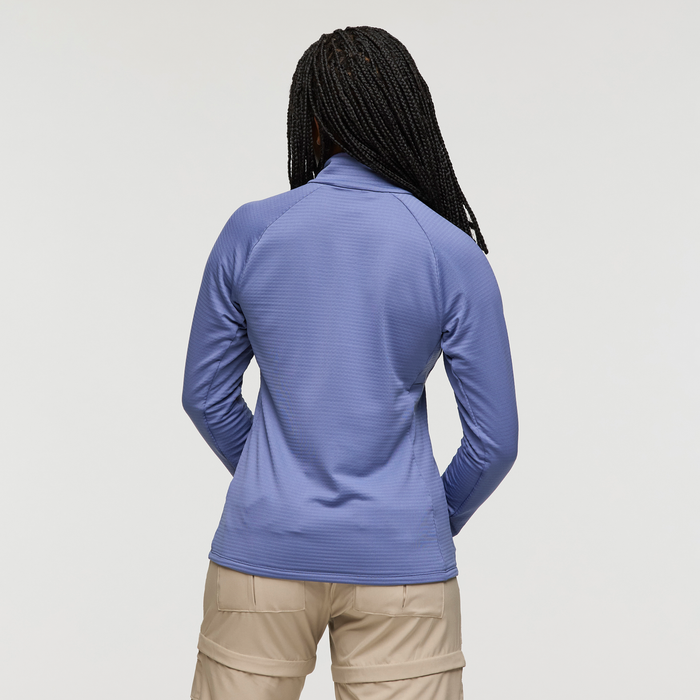 Otero Fleece Half-Zip Pullover - Women's, Blue Smoke, Model Nadine