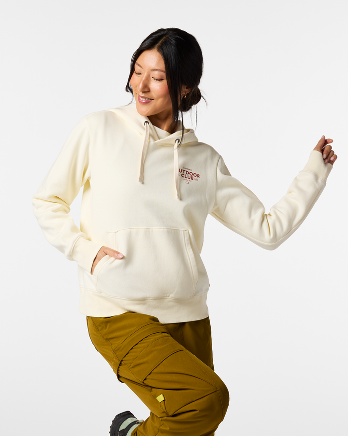 Outdoor Club Hoodie - Women's, Bone, Model Tiff