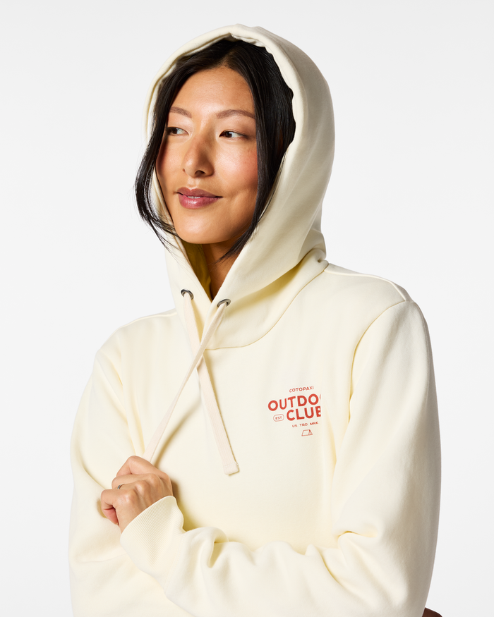 Outdoor Club Hoodie - Women's, Bone, Model Tiff