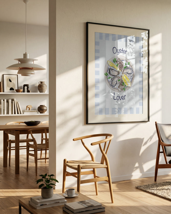 Oyster Lover by Lisen Vennesland in interior setting