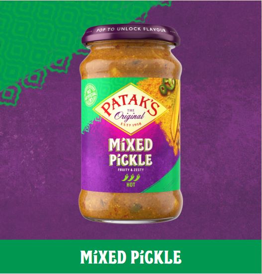 Pataks Hot Mixed Pickle 283g Jar