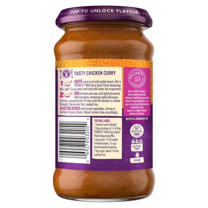 Patak's Mild Curry Spice Paste (283g)