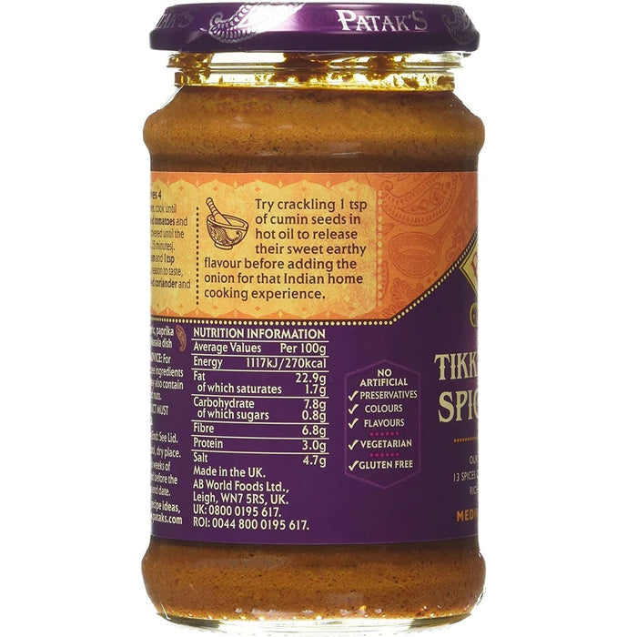 Patak's Tikka Masala Medium Spice Paste 283G
