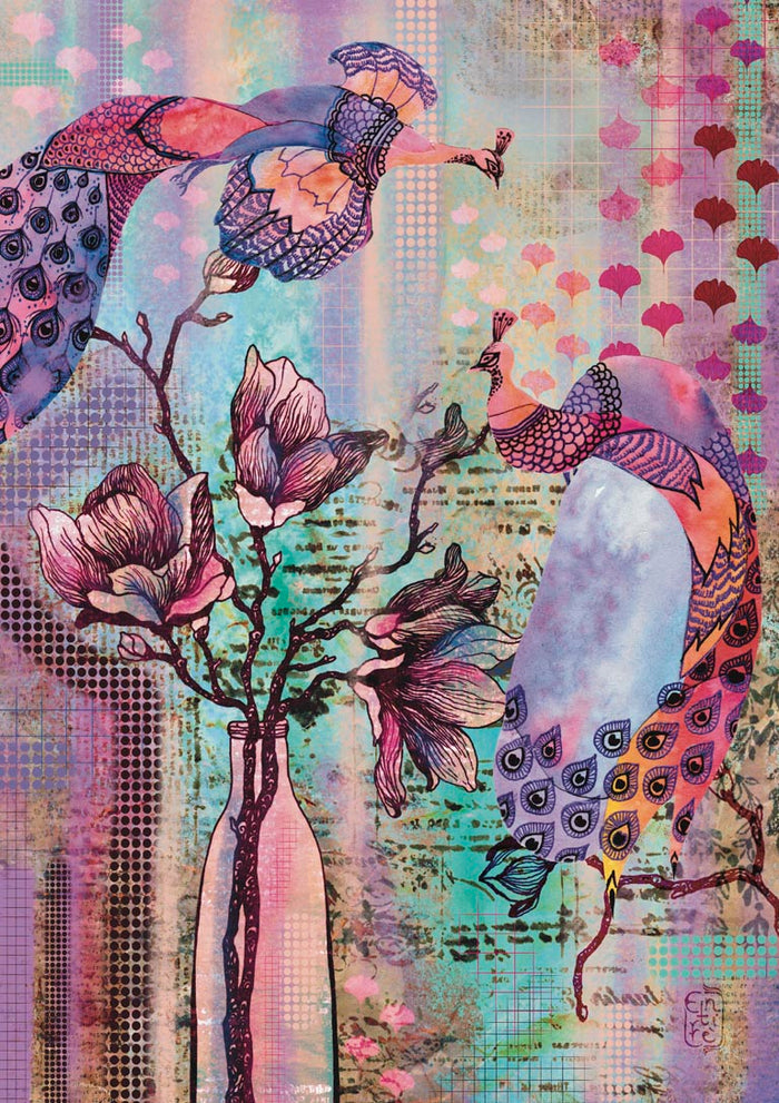 Peacocks & Magnolias by Enikő Marosváry-Kramcsák
