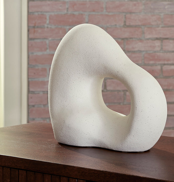 PENSACOLA Sanded Off-White 13" x 11" Height Sculpture