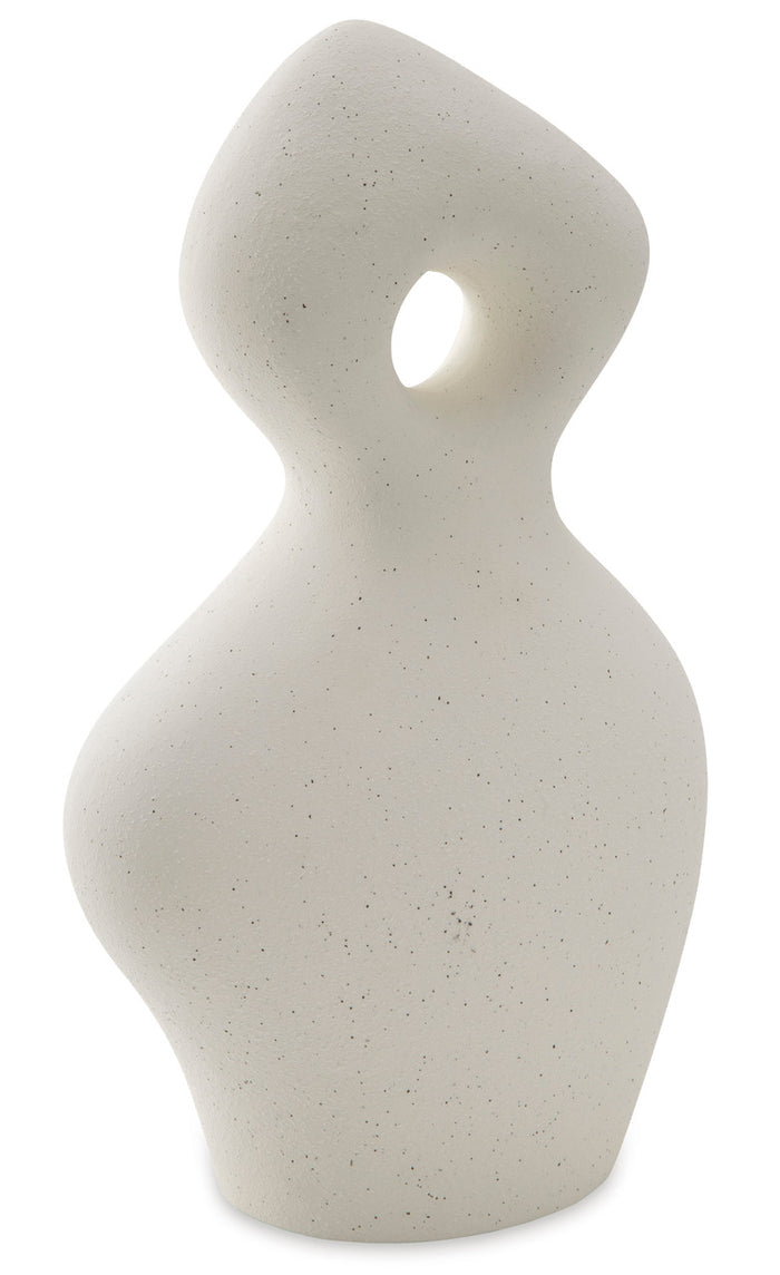 PENSACOLA Sanded Off-White 15" Height Sculpture Pair