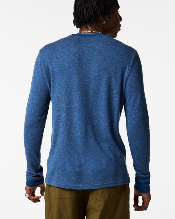 Perenne Long-Sleeve Shirt - Men's, Deep Sea, Model Anson