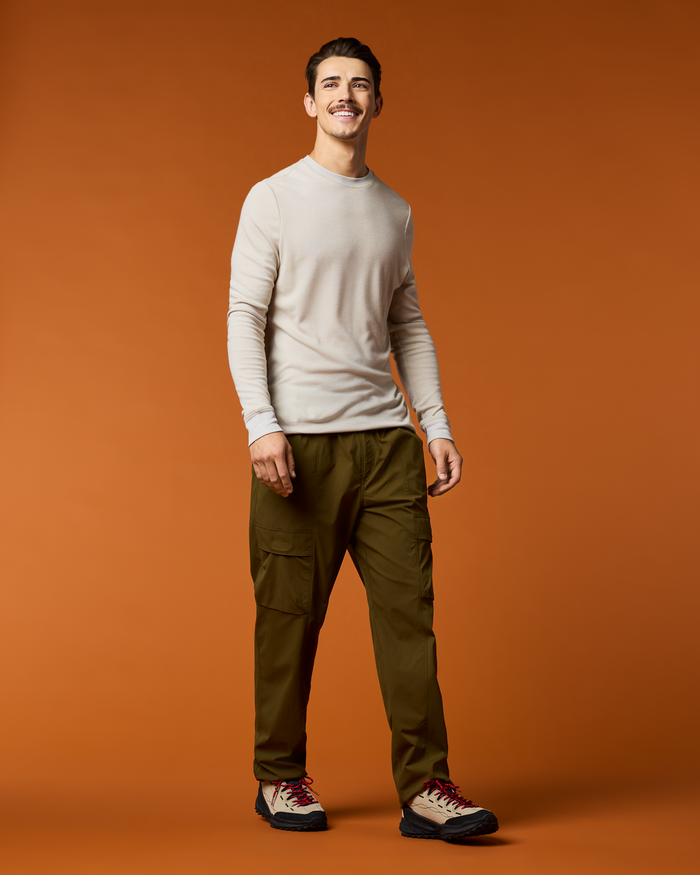 Perenne Long-Sleeve Shirt - Men's, Mineral, Model Kellan