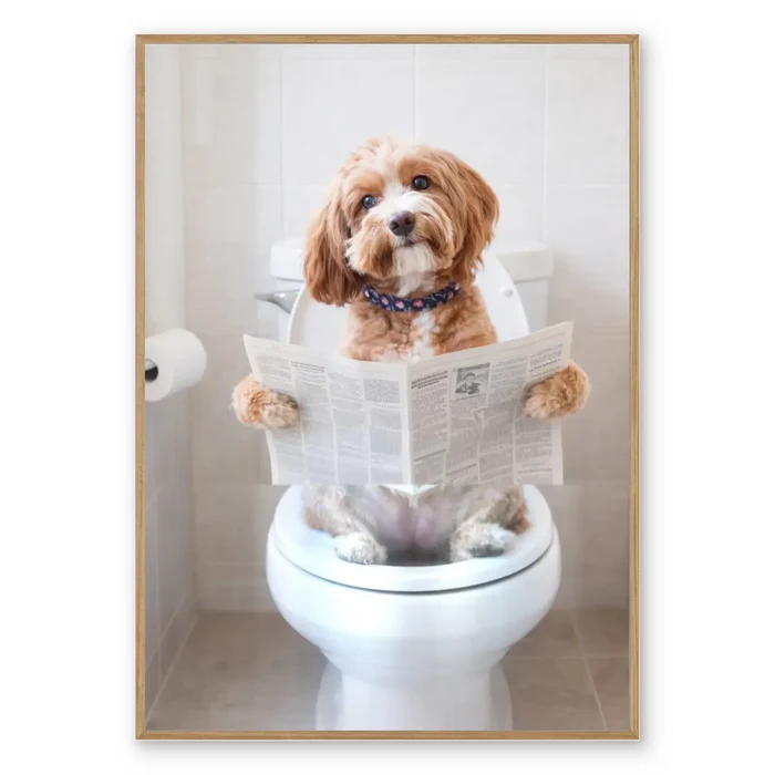 Pet on the Toilet - Personalized Poster