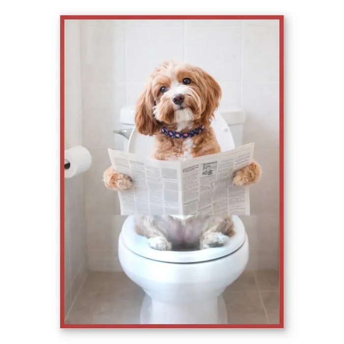 Pet on the Toilet - Personalized Poster