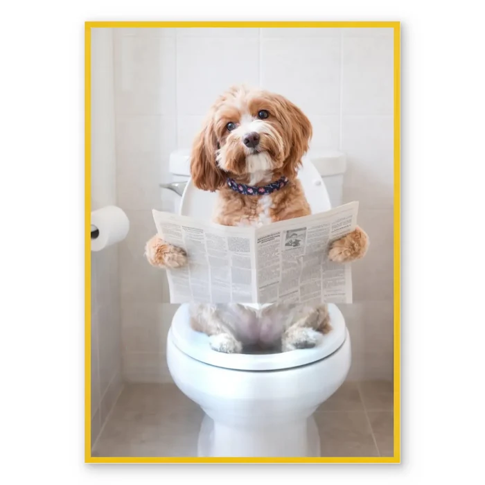 Pet on the Toilet - Personalized Poster