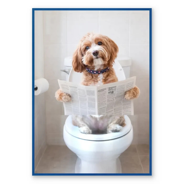 Pet on the Toilet - Personalized Poster