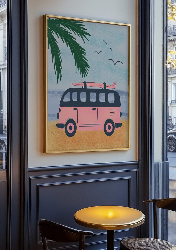 Pink Beach Camper - Carrie Cantwell