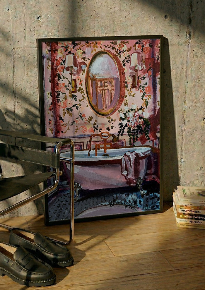 Pink chinoiserie bathroom - Mariam De Giorgio