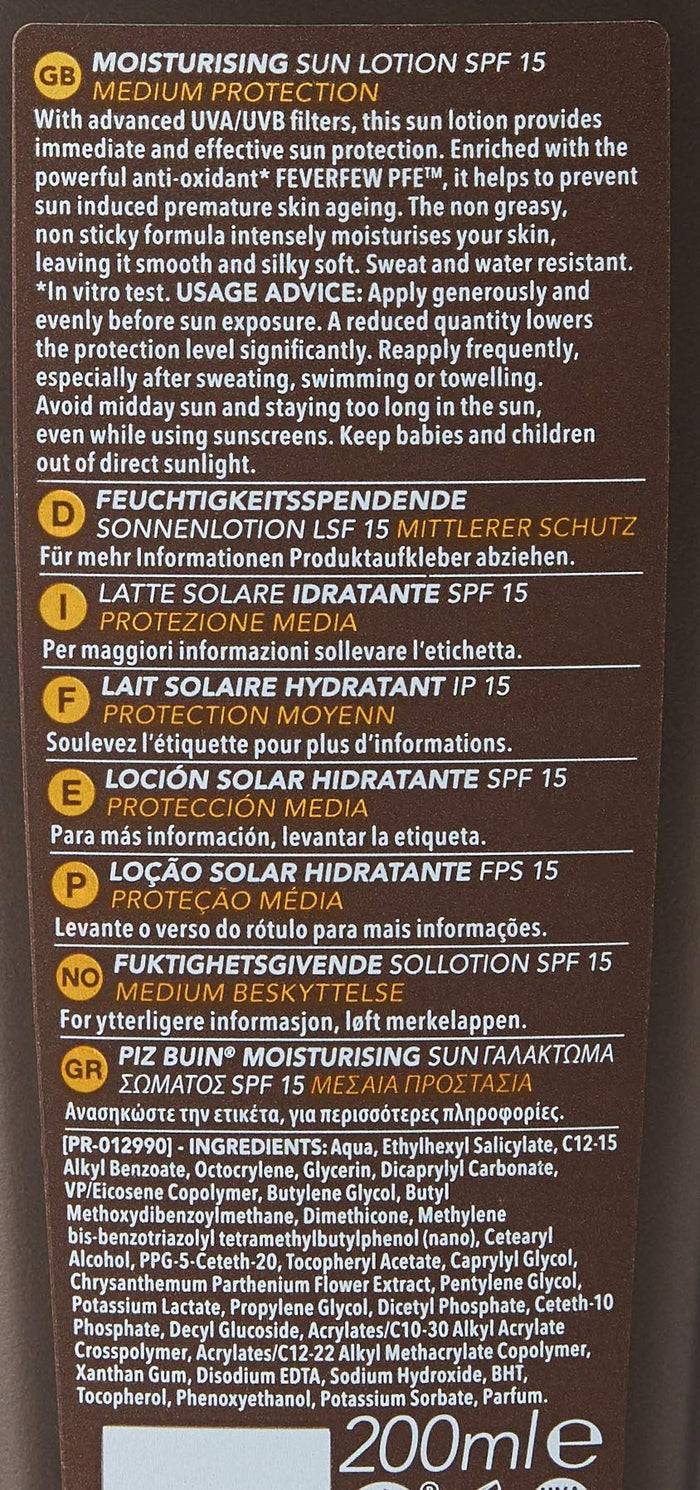 Piz Buin In Sun Lotion SPF10 200ml