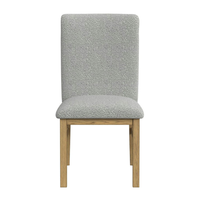 Portland - Square Back Dining Side Chair (Set of 2) - Natural / Gray