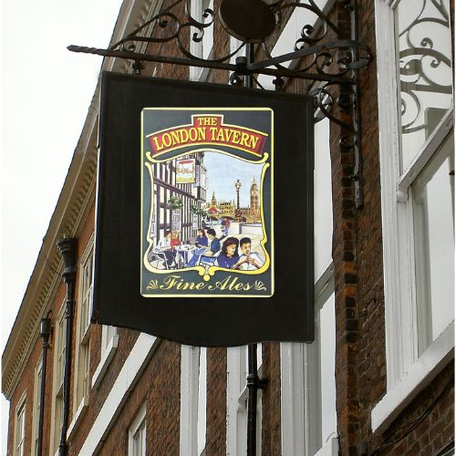 Pub Paraphernalia The London Tavern Pub Sign Cork-backed Poster size 30x20cm