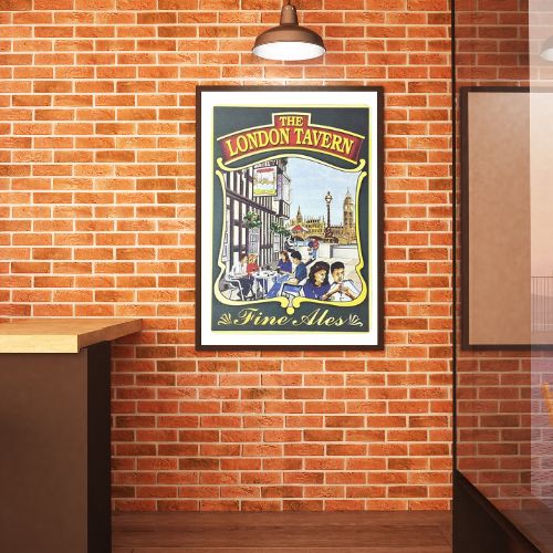 Pub Paraphernalia The London Tavern Pub Sign Cork-backed Poster size 30x20cm