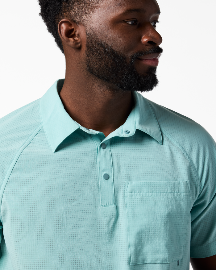 Pulso Tech Polo - Men's, Tide Pool, Model Kirk