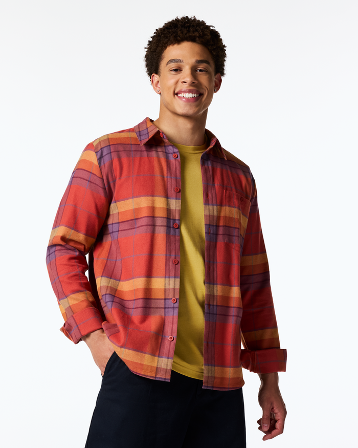 Quedo Flannel Shirt - Men's, Chimayo Plaid, Model Luke