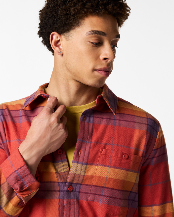 Quedo Flannel Shirt - Men's, Chimayo Plaid, Model Luke
