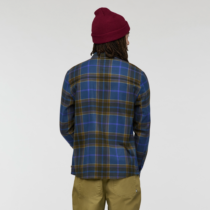 Quedo Flannel Shirt - Men's, Deep Sea Plaid, Model Kai