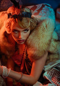 A glamorous woman in vintage attire and fur collar, featured on the REFLECTION. Winter - Ravena July Plakat.