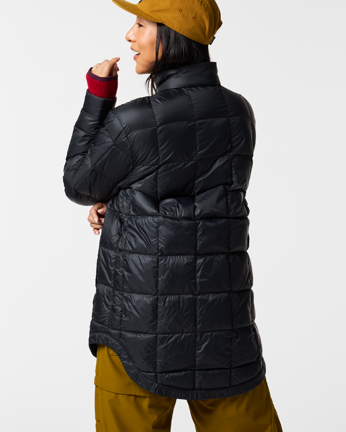 Repleto Down Long Jacket - Women's, Cotopaxi Black, Model Tiff