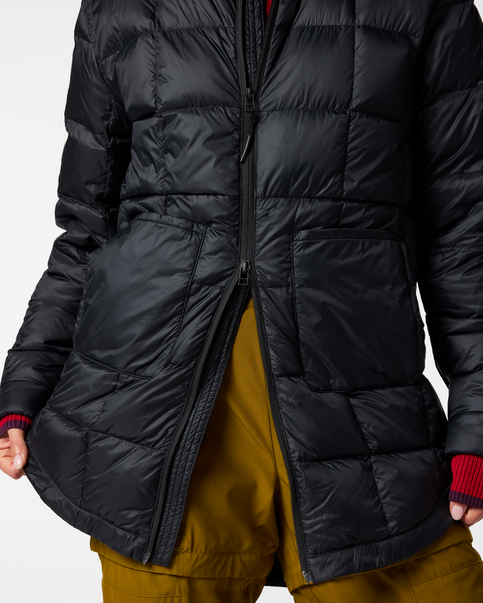 Repleto Down Long Jacket - Women's, Cotopaxi Black, Model Tiff