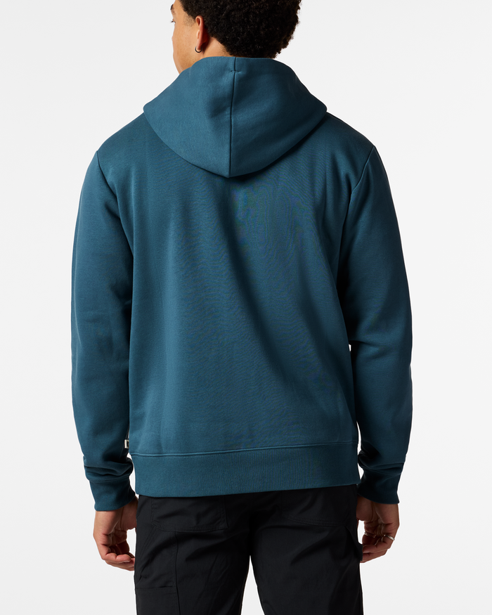 Retro Pullover Hoodie - Men's, Ocean, Model Luke