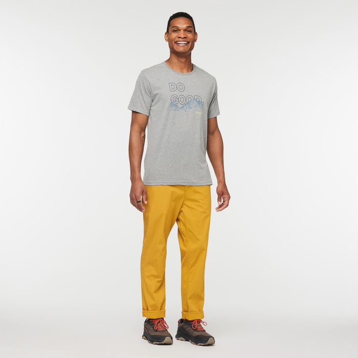 Rising Do Good Organic T-Shirt - Men's, Heather Grey, Model Jason