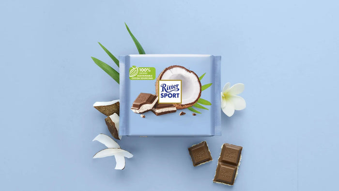 Ritter Sport Milk Chocolate with Coconut 100g