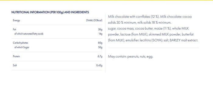 Ritter Sport Milk Chocolate with Cornflakes 100g