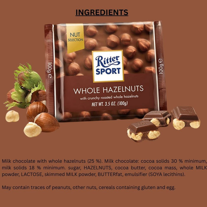 Ritter Sport Nut Perfection Milk Whole Hazelnut 100g