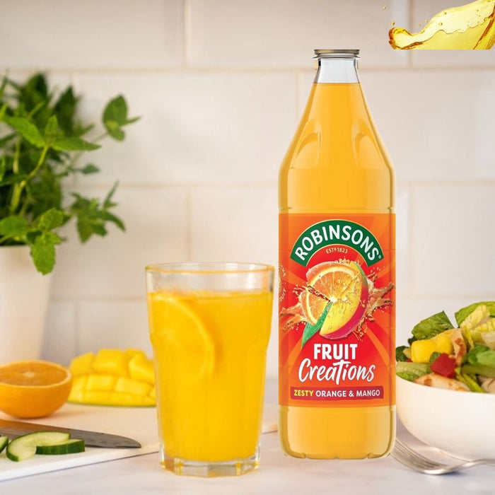 Robinsons Fruit Creations Zesty Orange & Mango Squash No Added Sugar 1Litre
