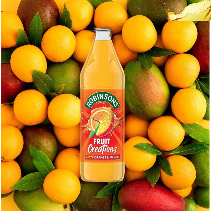 Robinsons Fruit Creations Zesty Orange & Mango Squash No Added Sugar 1Litre