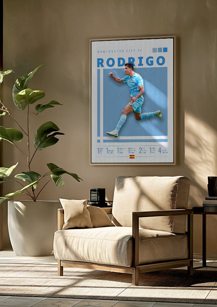 Rodri - Man City Football Poster