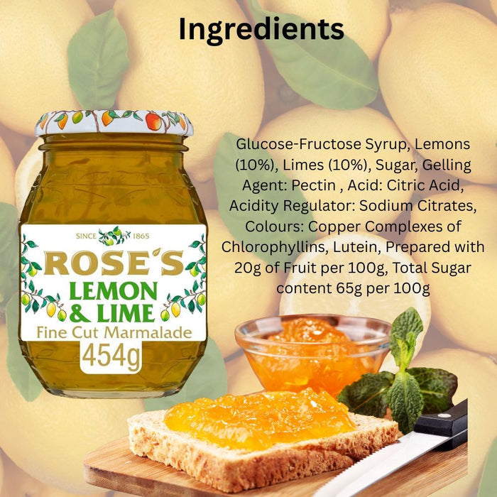 Rose's - Lemon & Lime Fine Cut Marmalade - 454g