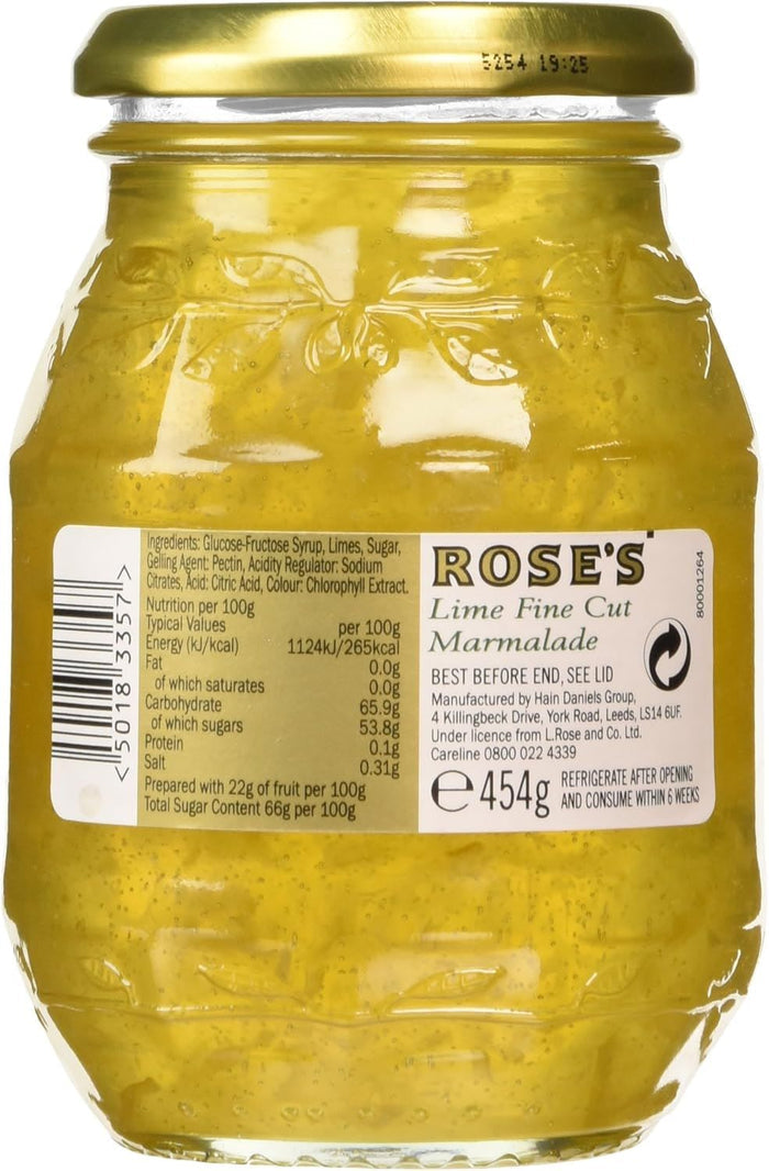 Rose's Lime Fine Cut Marmalade 16oz Jar