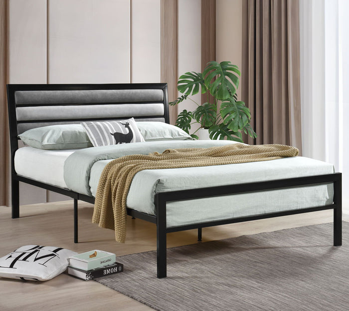 SALADO Black Metal 38" Height Platform Bed