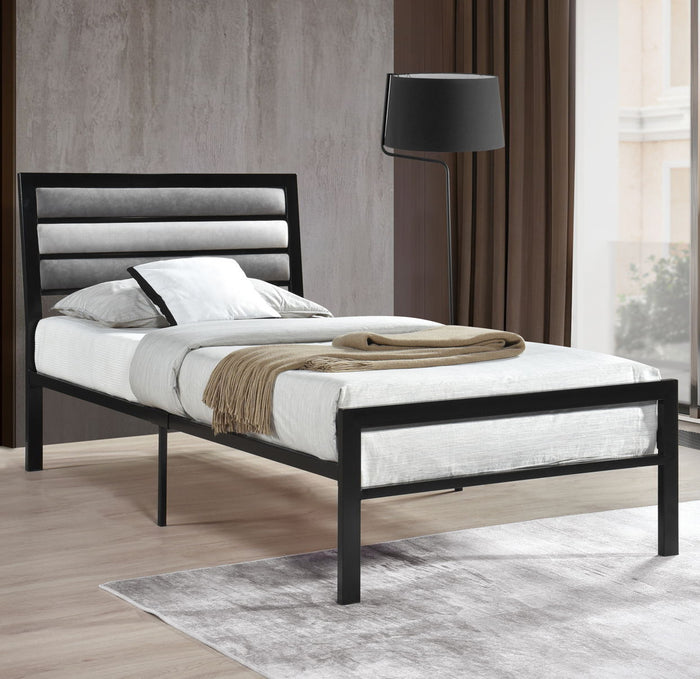 SALADO Black Metal 38" Height Platform Bed